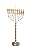 63" Extra Large Chanukah Menorah for Shul - Silver Aluminum