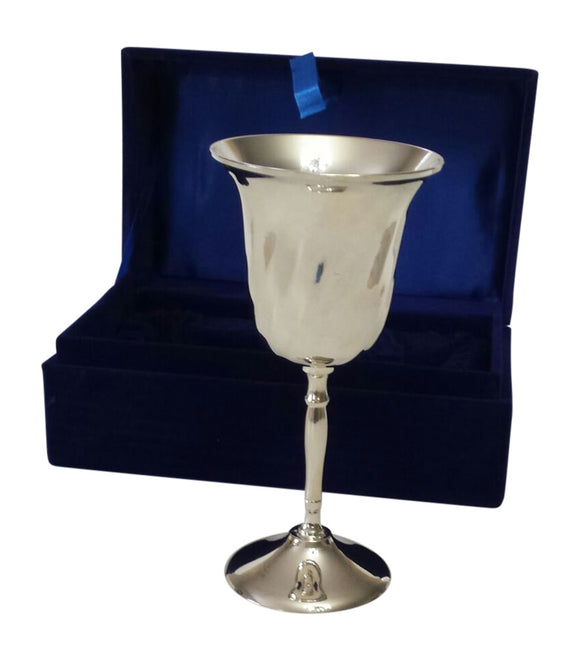 BRASS KIDDUSH CUP WITH FLARE