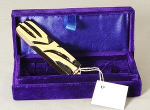 Polished Antique look Mezuzah Cases in Velvet Gift Box, Brass