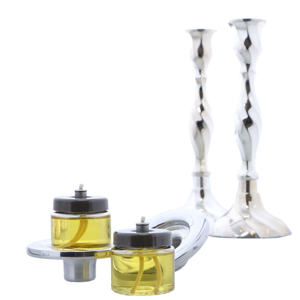 Pirsum Olive Paraffin Oil Lamps 15 hour – Pirsum Judaica
